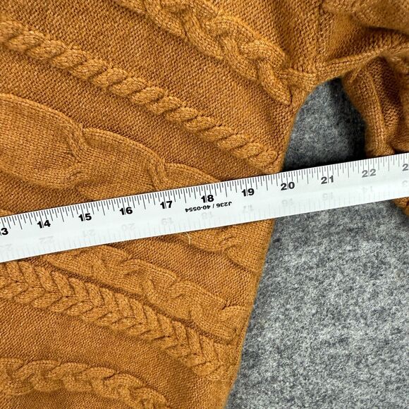 Venus Sweater Pullover Women M Medium Brown Striped Knit Long Sleeve High Neck - Picture 3 of 7